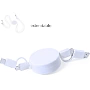 Cable cargador extensible publicitario micro USB/lightning