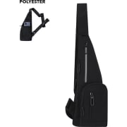 Riñonera bandolera acolchada de poliéster 300d con banda reflectante
