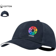 Gorra 6 paneles algodón peinado con hebilla metálica