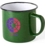 Taza metálica vintage personalizada por 1 cara (350 ml)