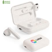 Auriculares inalámbricos eco con carcasa en caña de trigo