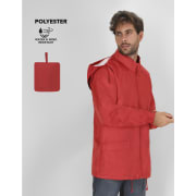 Chubasquero impermeable poliéster con capucha extraible y cremallera Bravion
