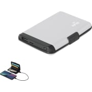 Tarjetero powerbank RFID en aluminio con USB-C (2000 mAh)