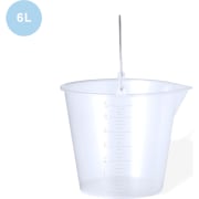 Cubo medidor personalizado 6l transparente con asa metálica