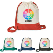 Mochila saco para personalizar de algodón bicolor