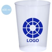 Vaso fiesta plastico ligero poco resistente personalizado (600 ml)