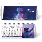Calendario de mesa 2027 personalizado con espiral 22 x 10 cm