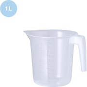 Jarra medidora publicitaria fabricada en PP transparente 1L