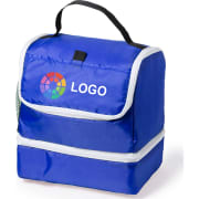 Nevera en poliéster 210D con 2 compartimentos y bolsillo frontal