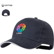 Gorra personalizada 5 paneles de algodón ajustable con hebilla