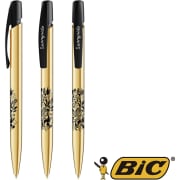 Bolígrafo media clip shine oro/plata personalizado BIC