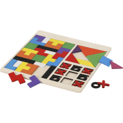 Set de 3 puzzles en madera con piezas de diferentes colores