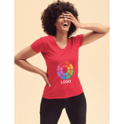 Camiseta cuello v de mujer valueweight v Fruit Of The Loom 165