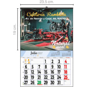 Calendario de pared 2027 mensual (carátula cartón - ancho: 23,5 cm)