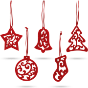 Set de 5 adornos árbol de navidad para colgar 