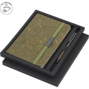 Set personalizado bloc y bolígrafo de fibra de té 24 x 19.5 cm
