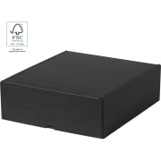 Caja personalizado de cartón reciclado negra corrugado XL 26,5x9x30