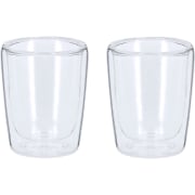 Set de 2 vasos elegante de cristal doble pared personalizado (65 ml)