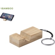 Llavero soporte móvil de bambú con acabado lacado