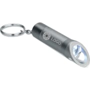 Llavero con linterna LED y abridor