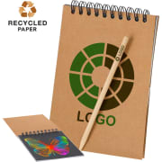 Libreta publicitaria rascable A6 hojas negras incluye rascador 10 x 14 cm