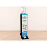 Dispensador de gel desinfectante en columna y con pedal