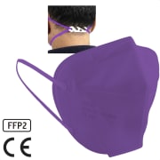 Mascarillas FFP2 homologadas moradas CE baratas con salvaorejas