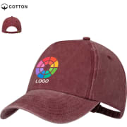 Gorra personalizada 5 paneles algodón efecto lavado y hebilla