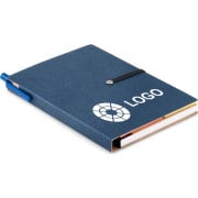 Libreta de papel reciclado con notas adhesivas 10 x 14 cm