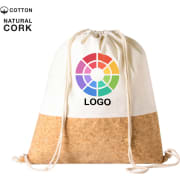 Mochila de cuerdas eco personalizable de algodón y corcho reforzada