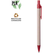 Bolígrafo ecológico personalizable de cartón reciclado y PLA compostable