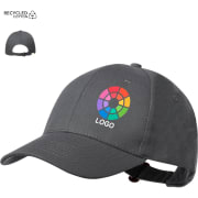 Gorra personalizada 6 paneles de algodón reciclado con cierre hebilla
