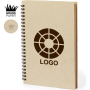 Libreta A5 publicitaria de papel de hierba 15 x 21.2 cm