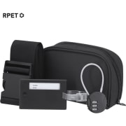 Set de viaje con identificador de maletas y candado