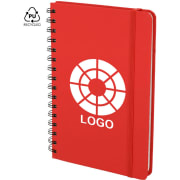 Libreta personalizada de PU reciclado con portada rígida 15.5 x 21 cm