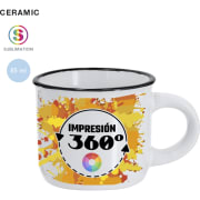 Taza vintage mini personalizada a todo color 360º (85 ml)