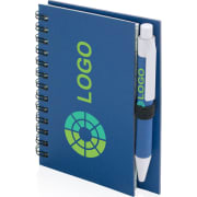 Libreta ecológica mini de cartón reciclado y boli 8,6x11,7 cm