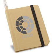 Libreta de cartón y hojas recicladas con lápiz 8,2 x 10,5 cm