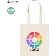 Bolsa de tela personalizada de algodón natural resistente 240g/m2