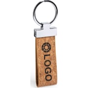 Llavero ecológico de corcho y detalles en metal