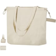 Bolsa plegable nylon con bolsillo interior y cierre cordón 135g/m2 48x33x17 cm