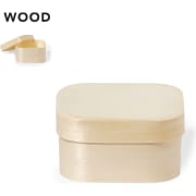 Caja para packaging personalizada en madera natural cuadrada