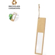Marcapáginas con lupa publicitario de cartón reciclado