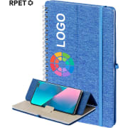 Libreta publicitaria RPET con soporte para dispositivo 15 x 21 cm