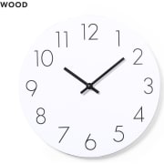 Reloj de pared de madera con tu logo marcado