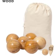 Juego de petanca personalizado en madera con funda de algodón