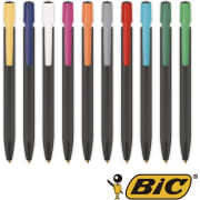 Bolígrafo media clic negro personalizado BIC