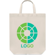 Bolsa plegable publicitaria de algodón 100 gr/m² 38 x 12 x 42 cm