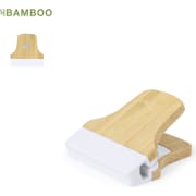 Pinza magnética personalizada de bambú bicolor para notas