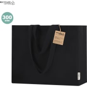 Bolsa personalizada de algodón reciclado resistente 300 g/m2